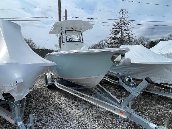 Sea Pro 242 Center Console 2025 Sea Pro 242 Center Console boat on trailer, outdoor display.