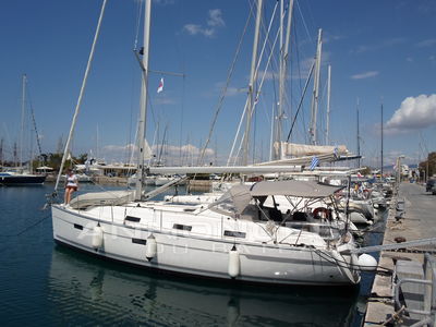 Bavaria 36 Cruiser 2013 Bavaria 36 Cruiser yacht docked at marina under clear blue sky.