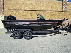 Ranger VS1882SC Angler 2024 Ranger VS1882SC Angler boat on trailer, parked outdoors, side view.
