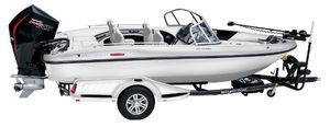 Ranger 1880MS 2025 Ranger 1880MS fishing boat on trailer, side view.