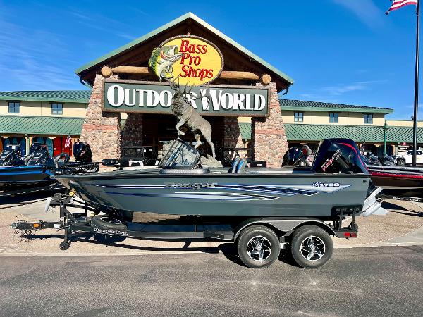 Ranger VX1788 WT 2023 Ranger VX1788 WT boat in front of Bass Pro Shops Outdoor World.