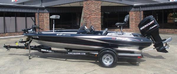 Triton 18HP Explorer 2009 Triton 18HP Explorer boat with Mercury engine on trailer.