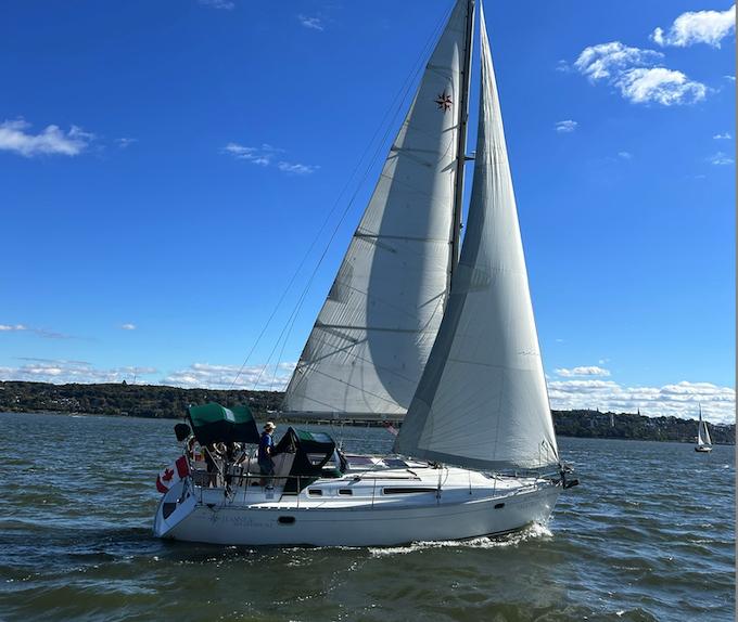 Jeanneau Sun Odyssey 34.2 Sailing yacht Jeanneau Sun Odyssey 34.2, 2000 model, cruising on a sunny day.