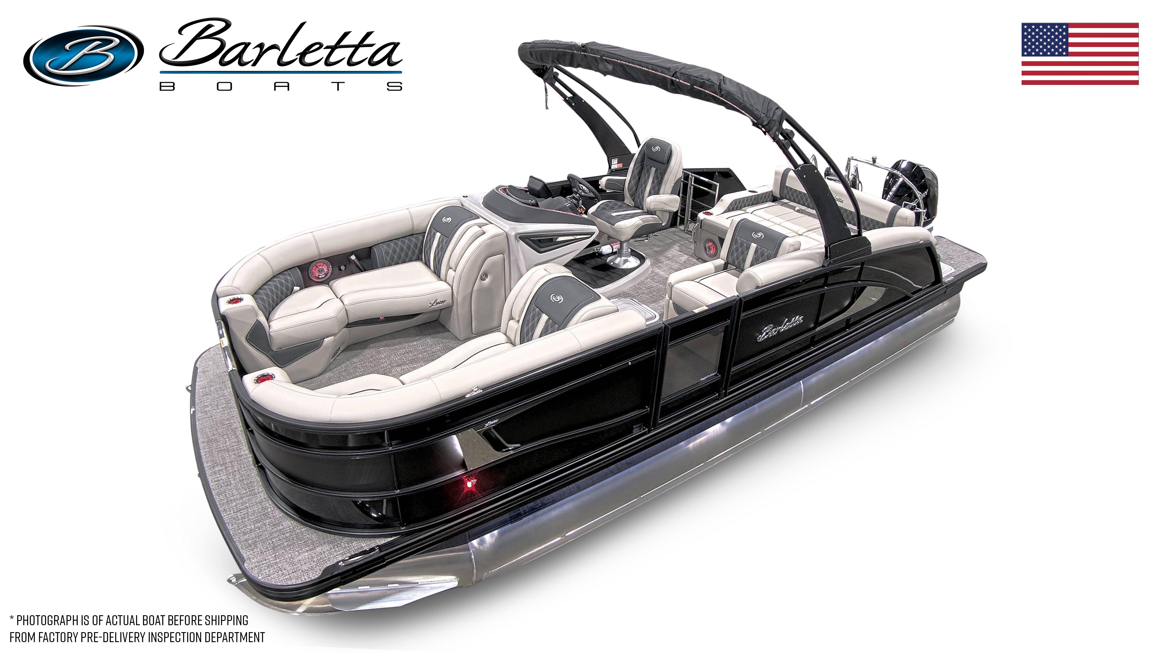 Barletta L23U 2026 Barletta L23U pontoon boat with luxurious seating and sleek design.