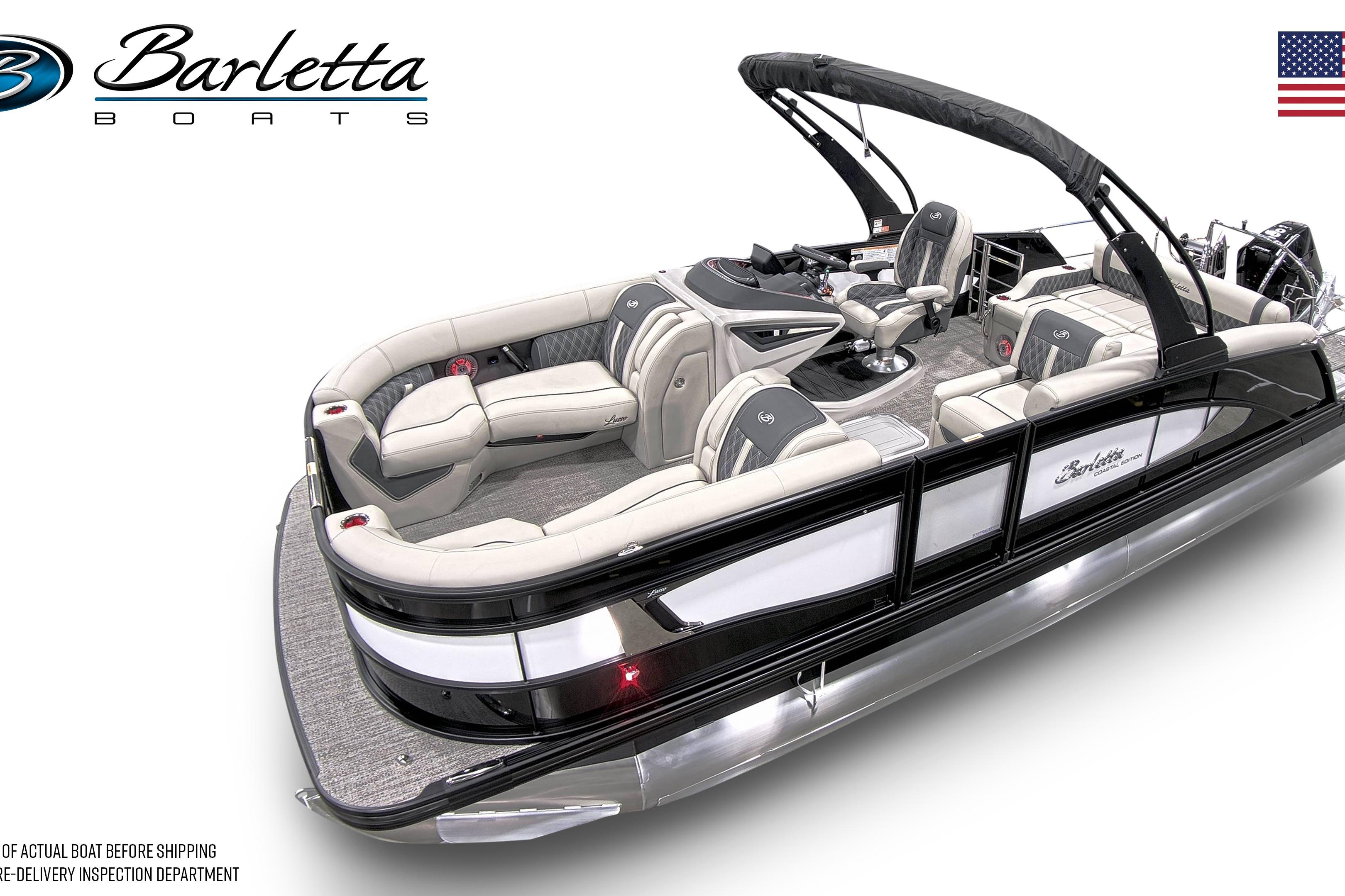 Barletta L23U 2026 Barletta L23U pontoon boat with luxurious seating and sleek design.