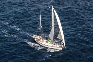 Shannon 50 Sailing yacht Shannon 50 (1982) navigating open ocean waters.