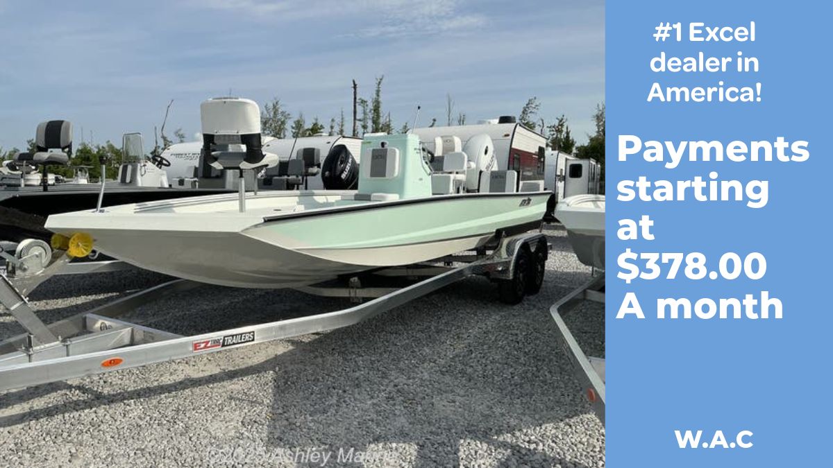 Excel Bay Pro 220 220 ELITE 2025 Excel Bay Pro 220 ELITE boat on trailer, financing available from $378/month.