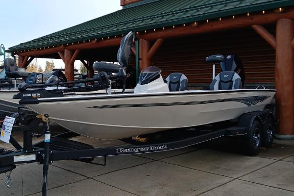 Ranger ALPHA 208 2025 Ranger ALPHA 208 fishing boat displayed outdoors on a trailer.