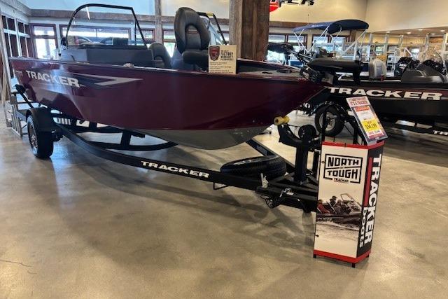 Tracker Pro Guide V-175 WT 2025 Tracker Pro Guide V-175 WT boat displayed in showroom, featuring sleek design and durable build.