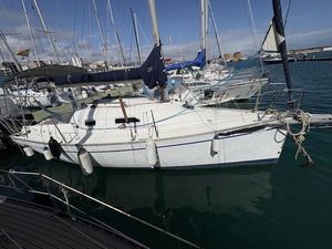 Custom astraea 265 sprinter Sailboat "Astraea 265 Sprinter" docked in marina, 2005 model, clear sky.