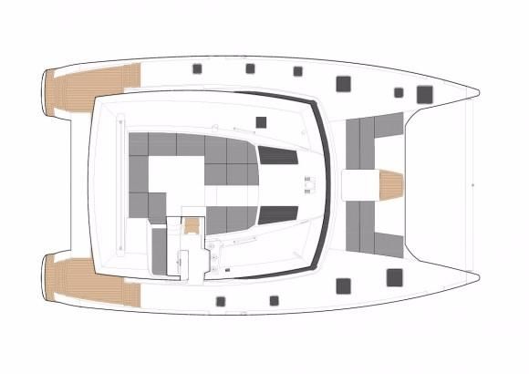 Manufacturer Provided Image: Fountaine Pajot SABA 50 Deck Layout Plan