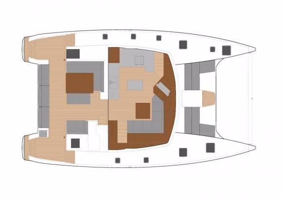 Manufacturer Provided Image: Fountaine Pajot SABA 50 Lower Deck Layout Plan
