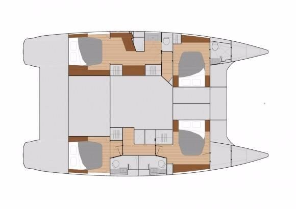 Manufacturer Provided Image: Fountaine Pajot SABA 50 Cabin Layout Plan