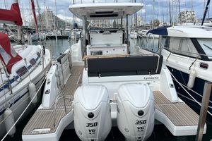 Jeanneau Cap Camarat 10.5 WA Serie 2 2025 Jeanneau Cap Camarat 10.5 WA Serie 2 with twin 350 V6 engines docked at marina.