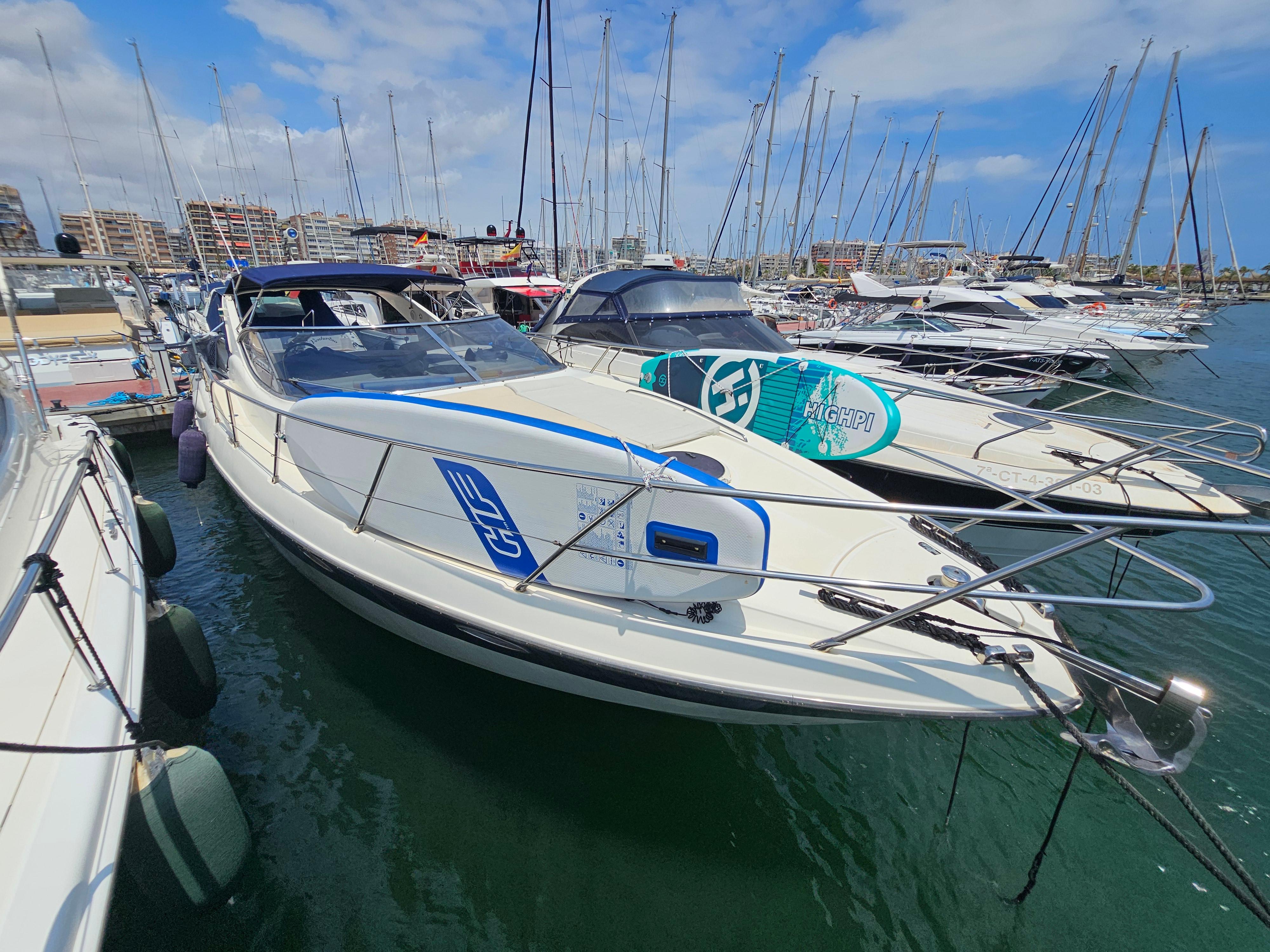 Gobbi Atlantis 42 2007 Gobbi Atlantis 42 yacht docked in a marina, surrounded by other boats.