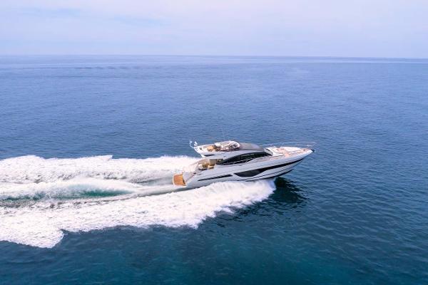 Princess S65 Luxury Princess S65 yacht cruising on open sea, 2025 model.