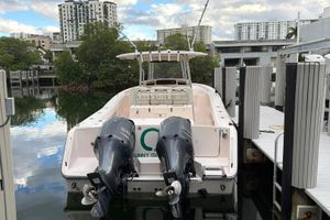 Grady-White Canyon 336 2010 Grady-White Canyon 336 boat docked with twin Yamaha engines.