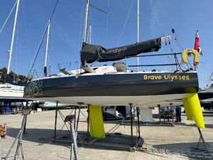 Jeanneau Sun Fast 3300 2020 Jeanneau Sun Fast 3300 sailboat "Brave Ulysses" on dry dock with yellow keel.