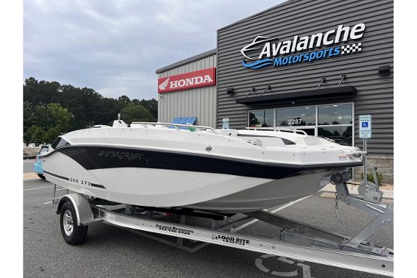 Starcraft SVX 171 OB 2024 Starcraft SVX 171 OB boat on trailer at Avalanche Motorsports.