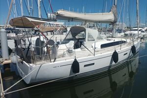 X-Yachts Xp 38 2016 X-Yachts Xp 38 sailboat docked in marina, sunny day.