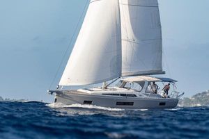 Beneteau Oceanis 46.1 2021 Beneteau Oceanis 46.1 sailing on open water with full sails.