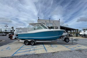 Albemarle 27 Dual Console 2023 Albemarle 27 Dual Console boat on trailer at Grander Marine dealership.