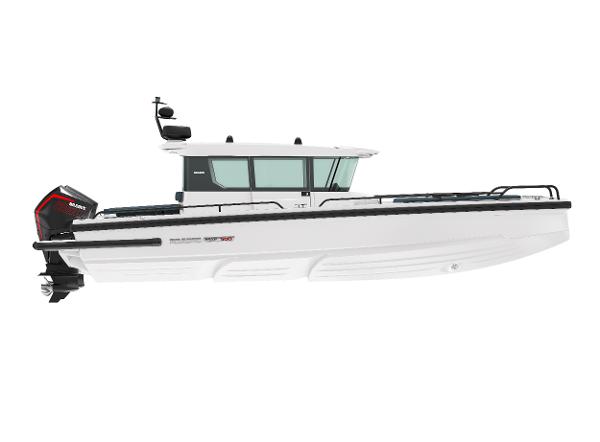 BRABUS Shadow 500 Cabin Wet Bar 2024 BRABUS Shadow 500 Cabin Wet Bar luxury motorboat, side view.