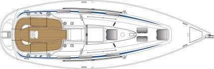 Manufacturer Provided Image: Bavaria 36 Deck Layout