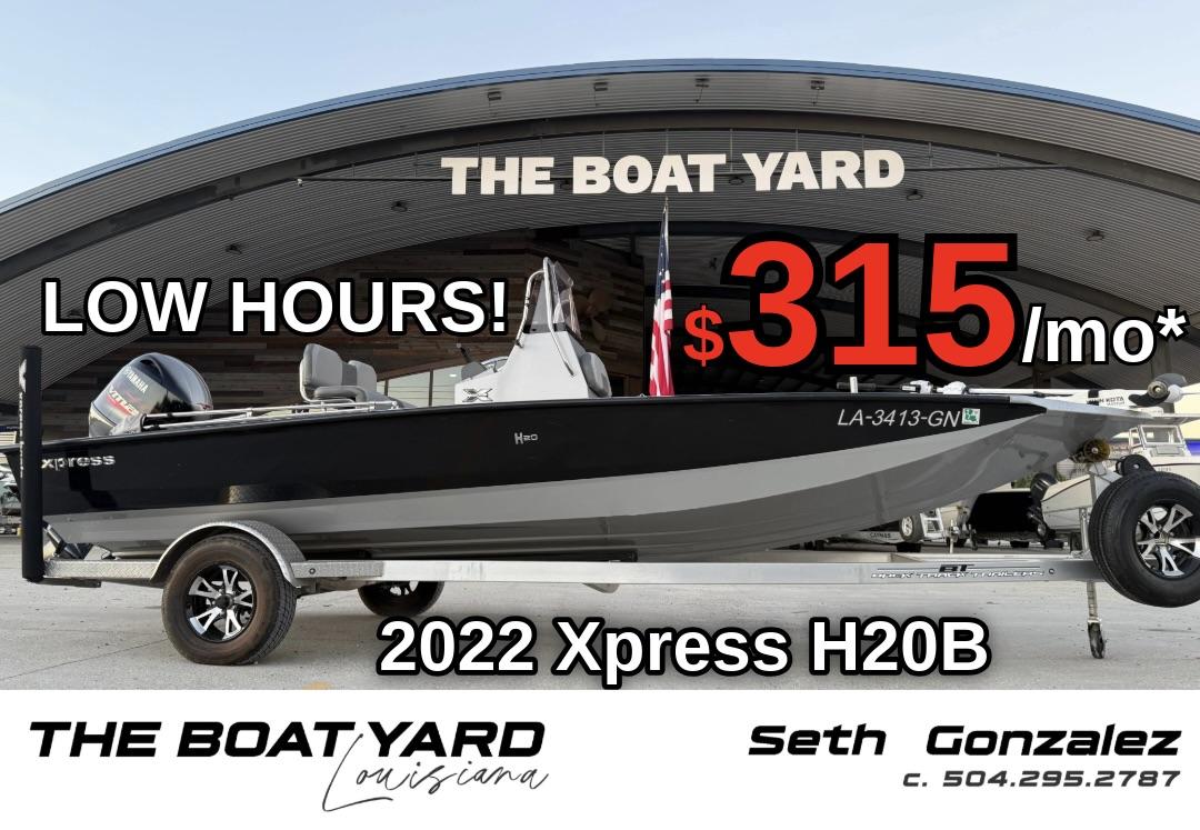 Xpress H20B 2022 Xpress H20B boat for sale, low hours, $315/month, The Boat Yard Louisiana.