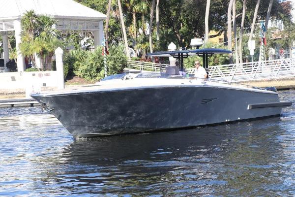 Canados Gladiator 428 2018 Canados Gladiator 428 luxury yacht cruising on a sunny day.