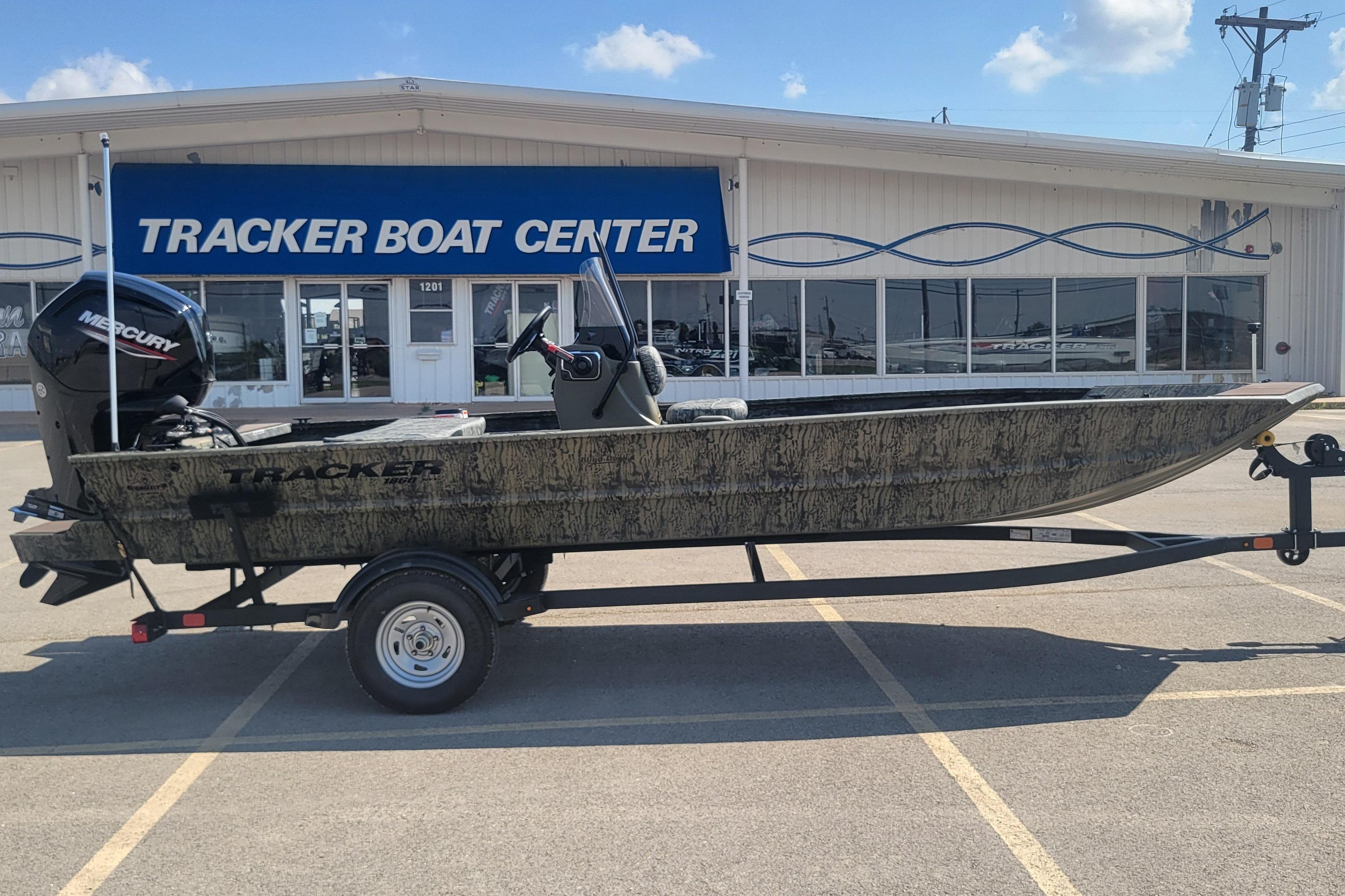 Tracker Grizzly 1860 CC 2026 Tracker Grizzly 1860 CC boat on trailer at Tracker Boat Center.
