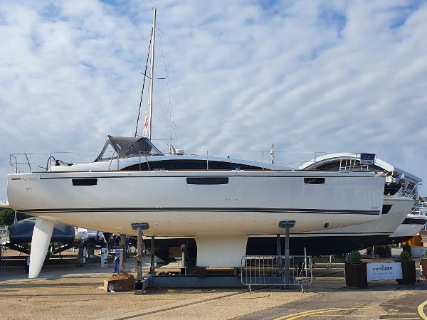 Bavaria Vision 42 out of the water