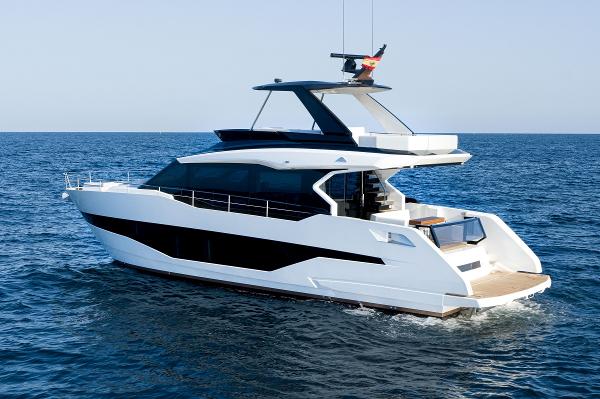 Astondoa AS5 2022 Astondoa AS5 luxury yacht cruising on open water.