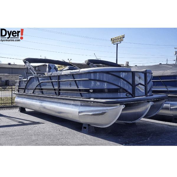 Berkshire 23SBE STS3-93 2024 Berkshire 23SBE STS3-93 pontoon boat displayed at Dyer Marine dealership.
