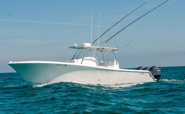 Front Runner 36 Center Console 2025 Front Runner 36 Center Console boat cruising on open water.