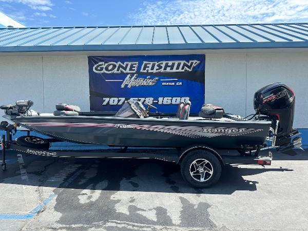 Ranger RT188P 2024 Ranger RT188P fishing boat displayed at dealership.