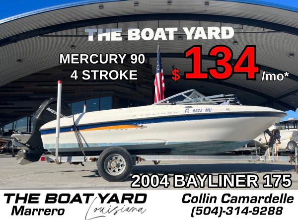 Bayliner bayliner 175 2004 Bayliner 175 boat with Mercury 90 engine, $134/month offer at The Boat Yard.