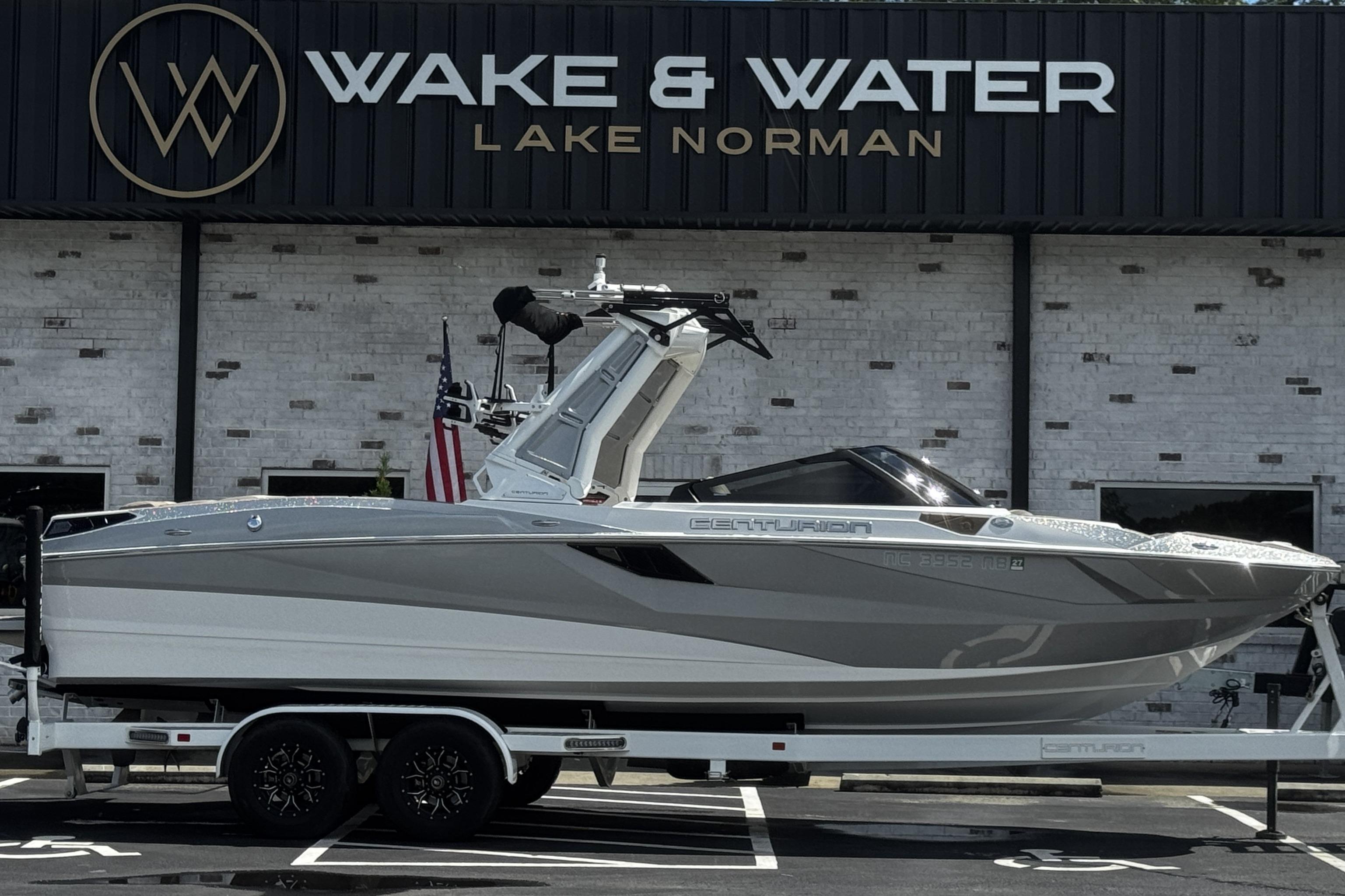 Centurion Fi25 2023 Centurion Fi25 boat on trailer at Wake & Water Lake Norman dealership.