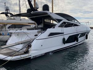 Sunseeker Predator 57 2017 Sunseeker Predator 57 yacht docked in marina, sleek design, luxury vessel.