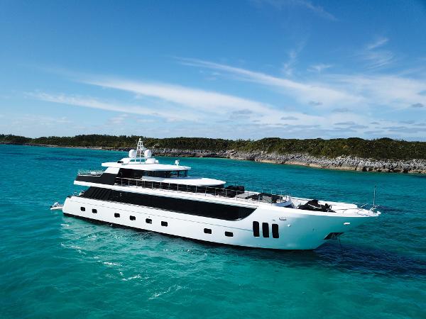 Custom WHS Marine Luxurious 2010 Custom WHS Marine yacht cruising in turquoise waters.