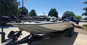 Tracker Pro Team 195 TXW Tournament Edition 2024 Tracker Pro Team 195 TXW Tournament Edition fishing boat on trailer.