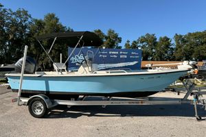 Stott Craft SCV202 2018 Stott Craft SCV202 boat on trailer, blue hull, outdoor display.