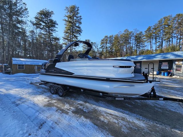 Sylvan M3 CLZ DC 2025 Sylvan M3 CLZ DC boat on trailer in snowy outdoor setting.