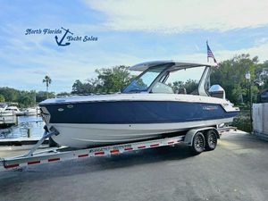 Monterey Elite 27 OB 2025 Monterey Elite 27 OB boat on trailer at North Florida Yacht Sales.