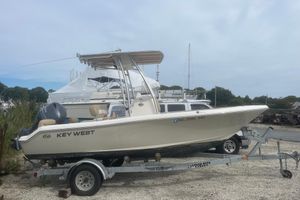 Key West 189 FS 2015 Key West 189 FS boat on trailer, parked outdoors.