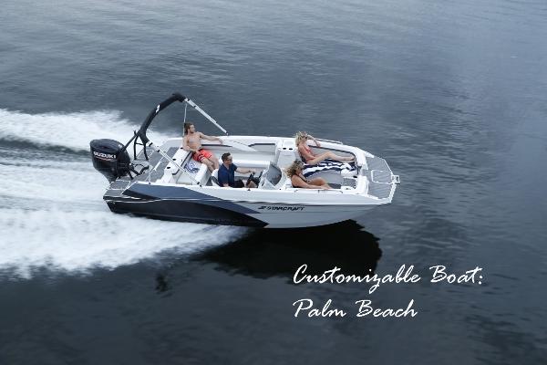 Starcraft 211 SVX 2023 Starcraft 211 SVX boat cruising on water, customizable in Palm Beach.