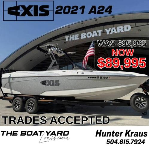 Axis A24 2021 Axis A24 boat for sale at The Boat Yard, discounted to $89,995. Trades accepted.