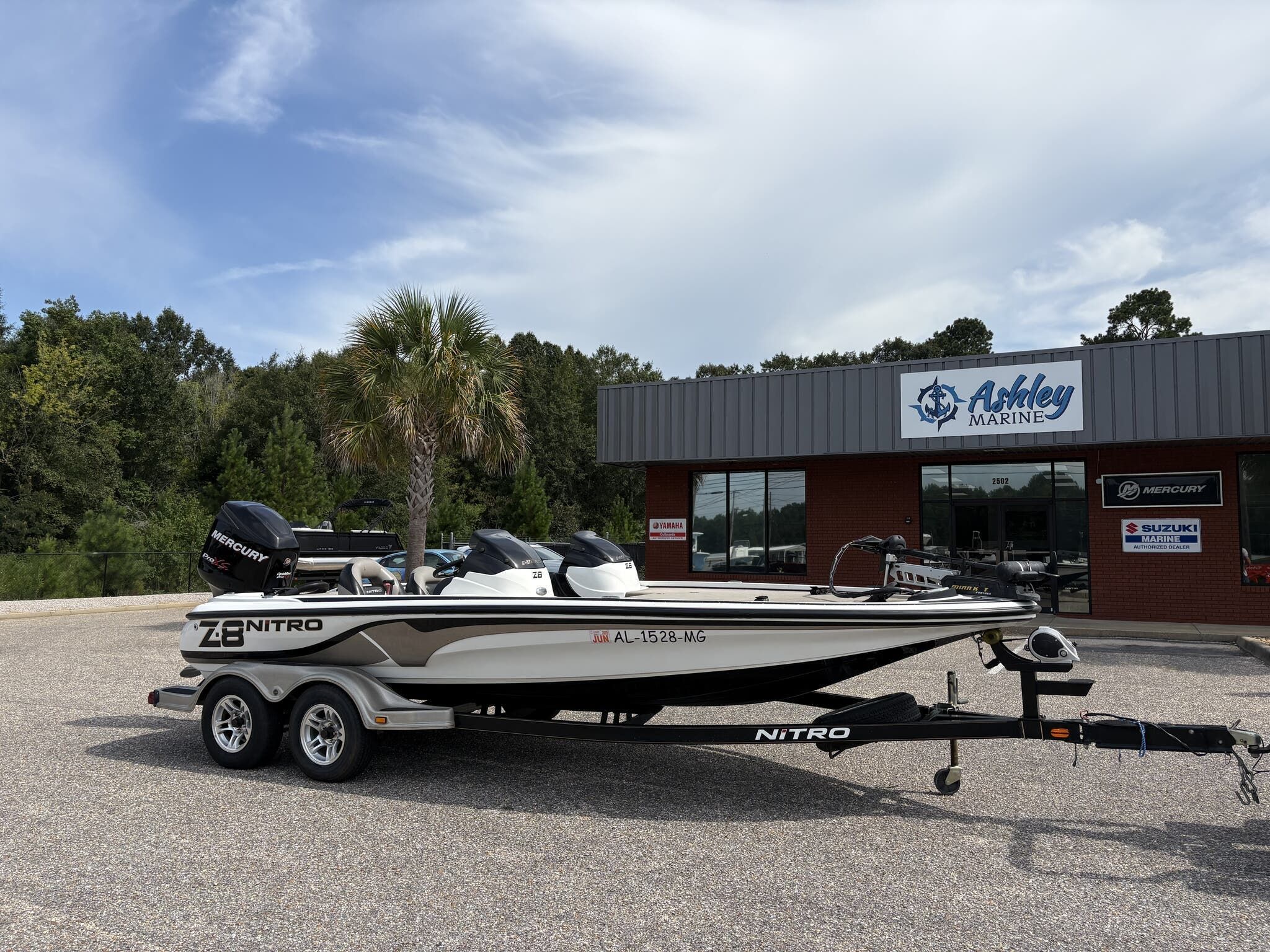 Nitro Z-8 Dual Console 2013 Nitro Z-8 Dual Console boat on trailer at Ashley Marine dealership.