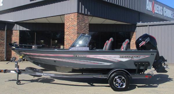Ranger VS1682SC Angler 2024 Ranger VS1682SC Angler fishing boat parked outside a dealership.
