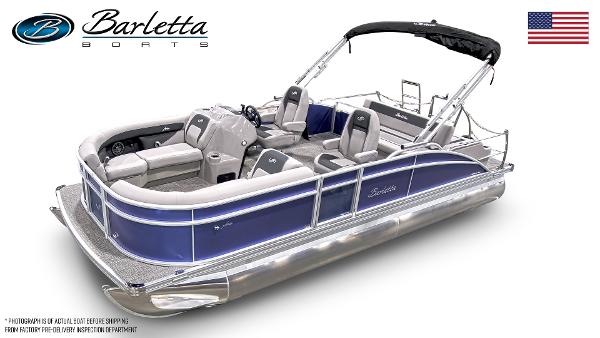 Barletta ARIA 22UC 2025 Barletta ARIA 22UC pontoon boat with blue accents and comfortable seating.